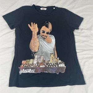 Salt Bae Nusret Women Black Short Sleeve Top Size XL (Fit)